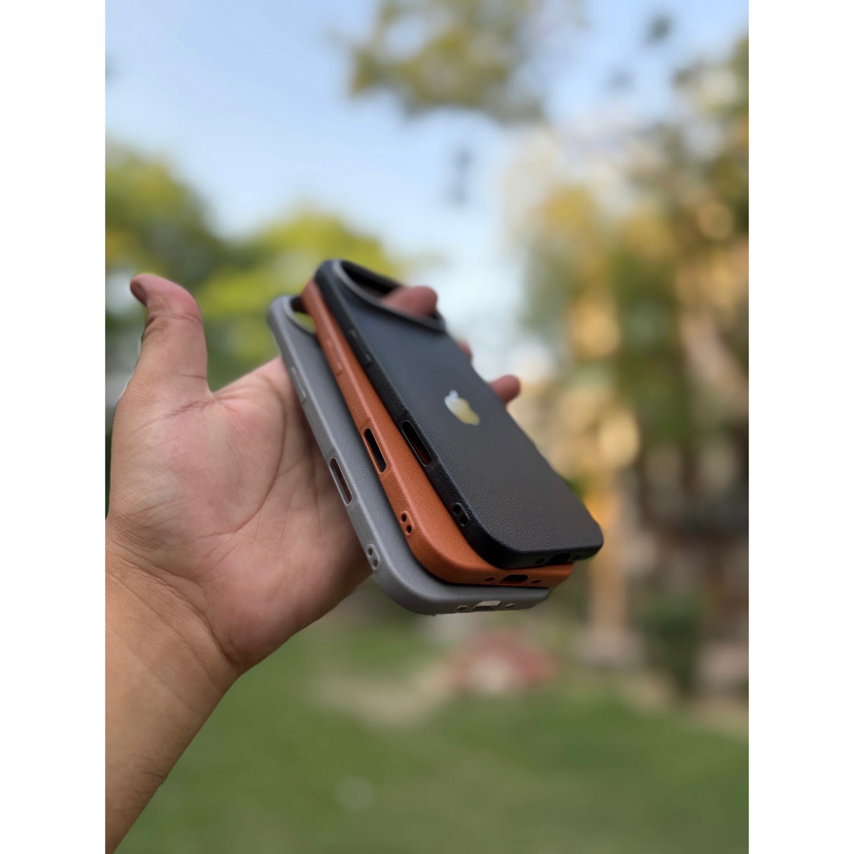 iPhone Leather Finish case (Brown)