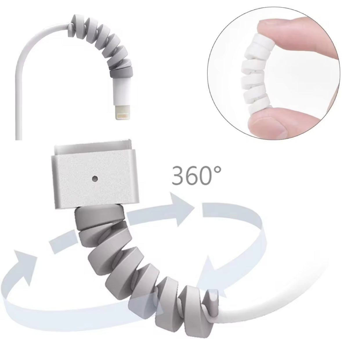 Highly Flexible Silicone Cable Protectors (4 pcs)