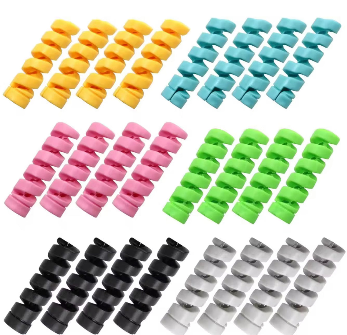 Highly Flexible Silicone Cable Protectors (4 pcs)