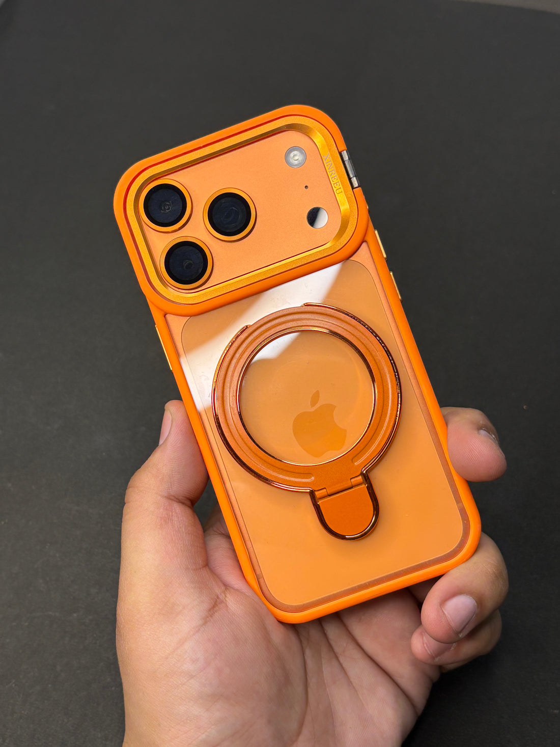 Magnetic Ring Holder iPhone Case with Max Shockproof and Camera Stand Lens Protection Shell