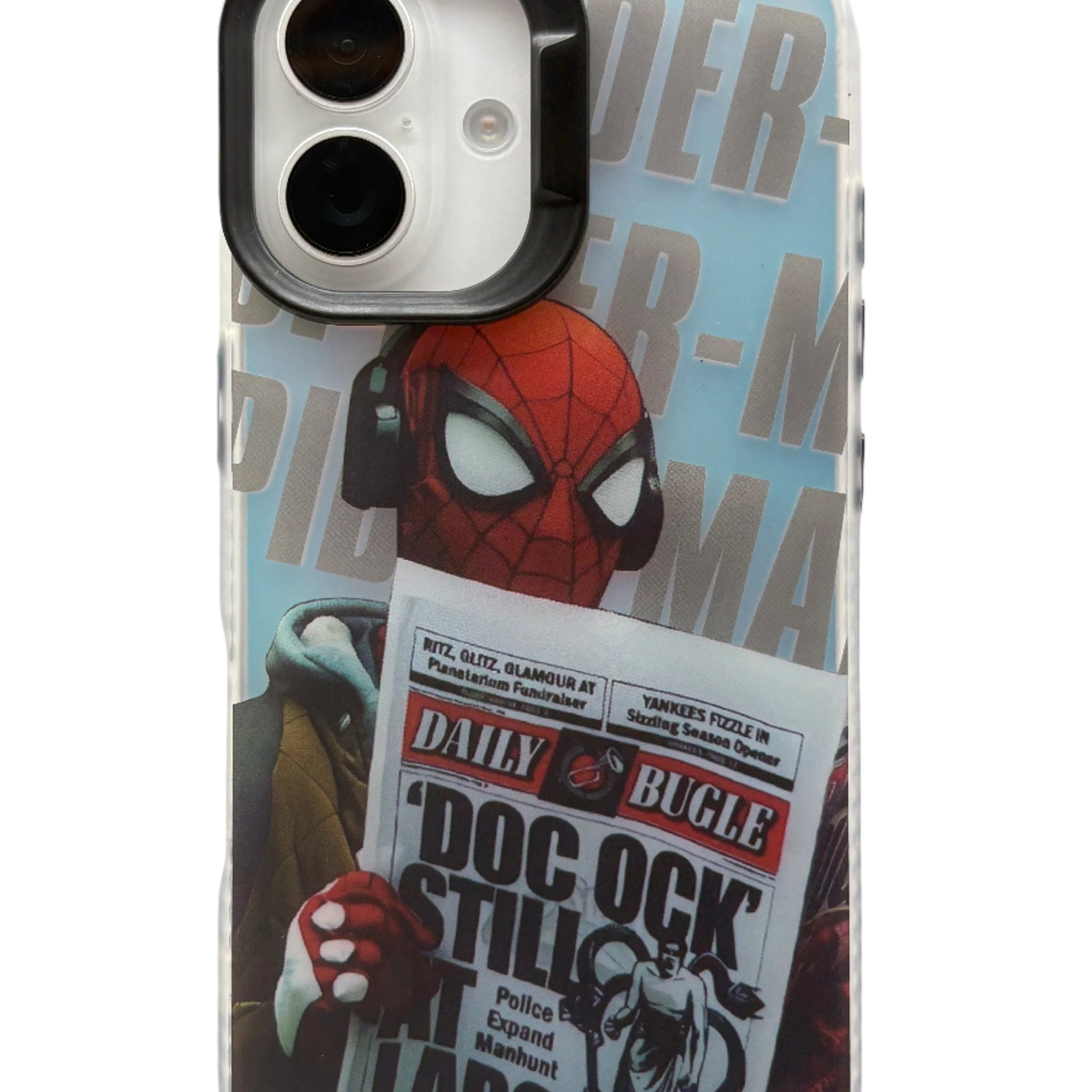 iPhone 3D Fluorescent Case - Newspaper Spider Black (iPhone 13 Series)
