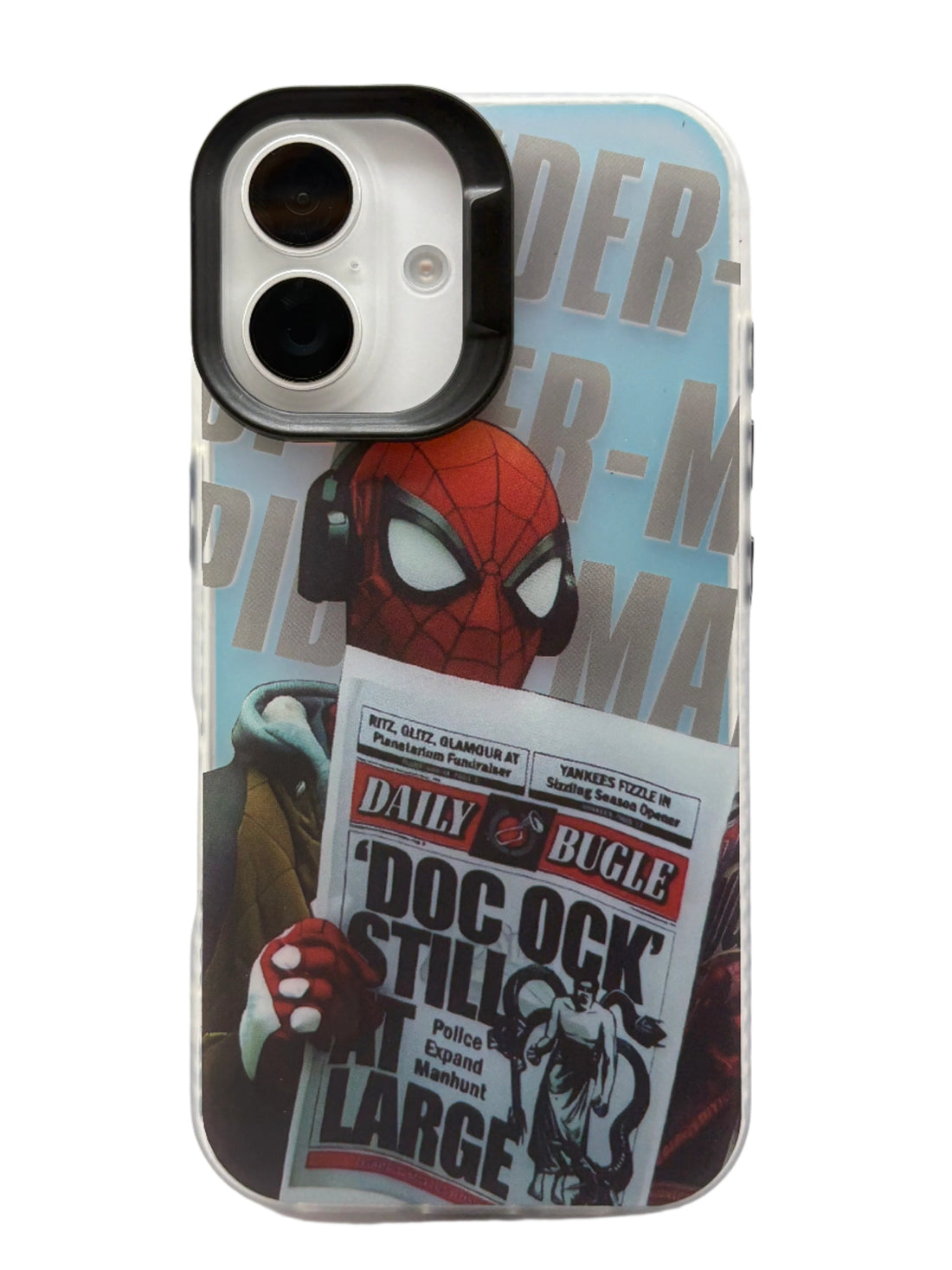 iPhone 3D Fluorescent Case - Newspaper Spider Black (iPhone 11 Series)