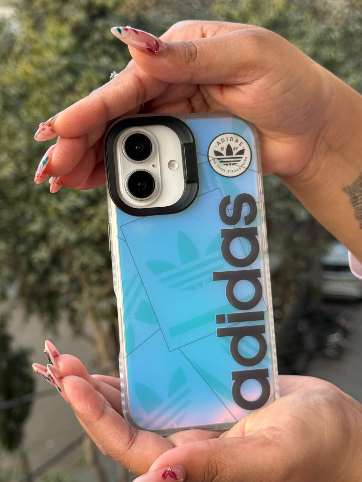 iPhone 3D Fluorescent Case - Black Adidas
