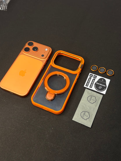 Magnetic Ring Holder iPhone Case with Max Shockproof and Camera Stand Lens Protection Shell
