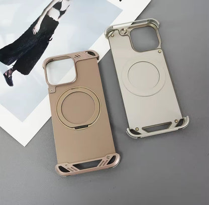 Luxury Borderless Aluminum Metal Frame Magnetic Phone Case