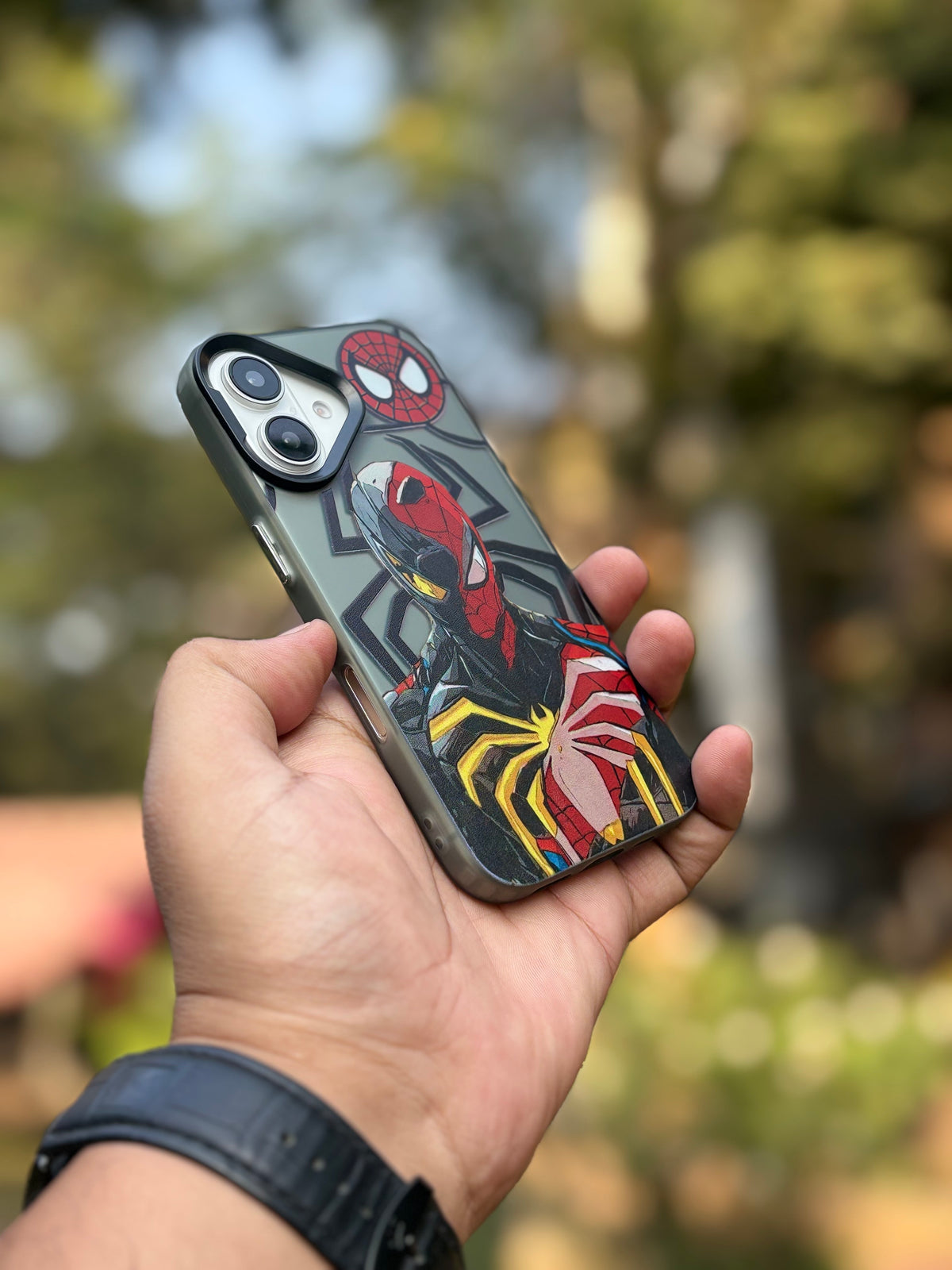 iPhone Matte Finish Case - Red Black Spider
