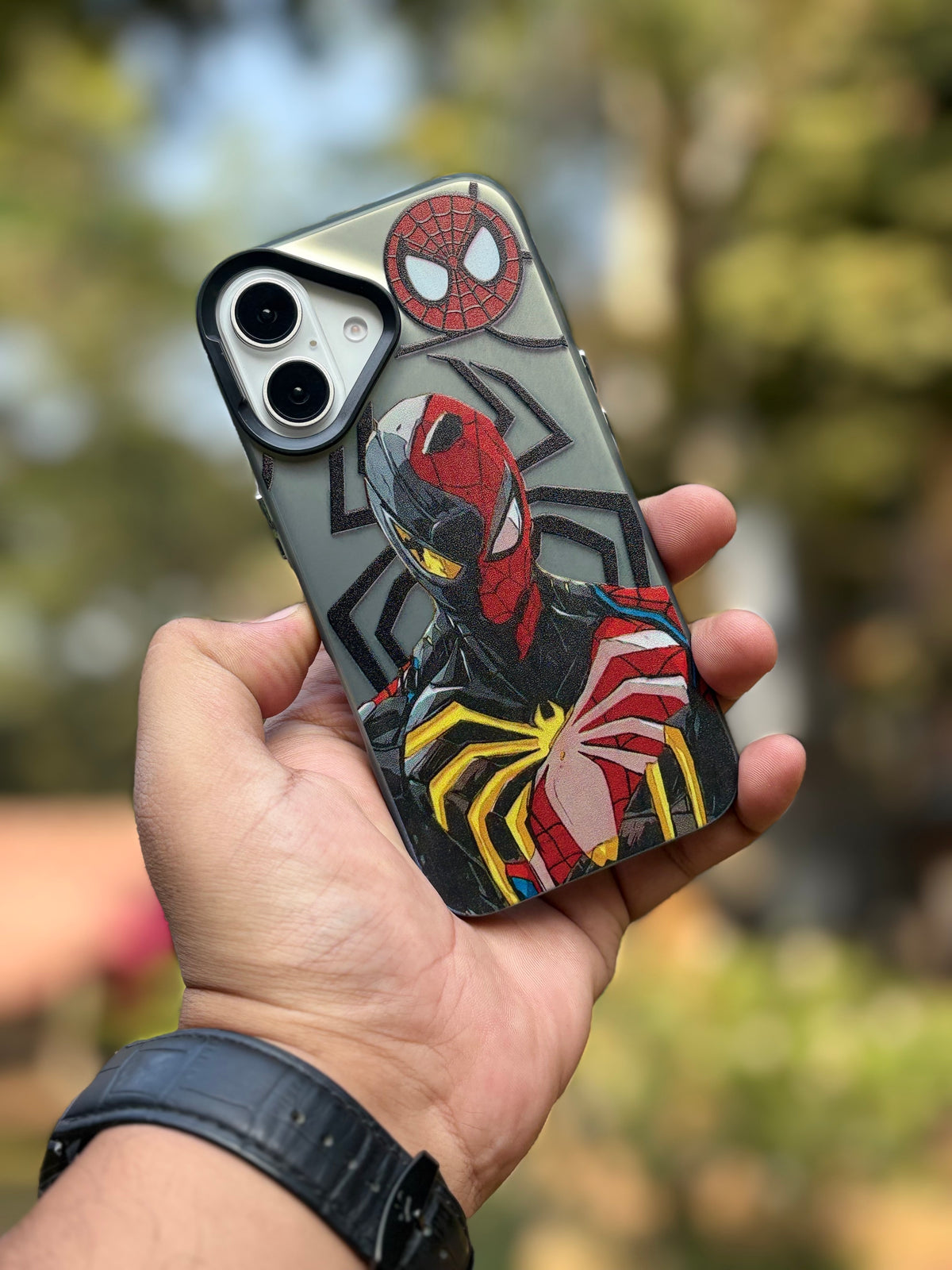 iPhone Matte Finish Case - Red Black Spider