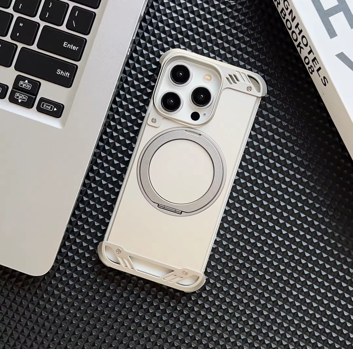 Luxury Borderless Aluminum Metal Frame Magnetic Phone Case