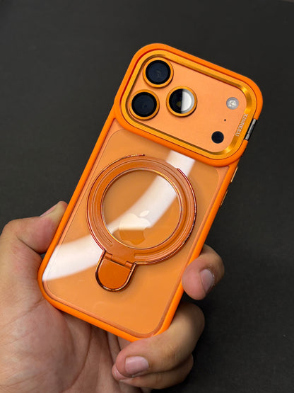 Magnetic Ring Holder iPhone Case with Max Shockproof and Camera Stand Lens Protection Shell