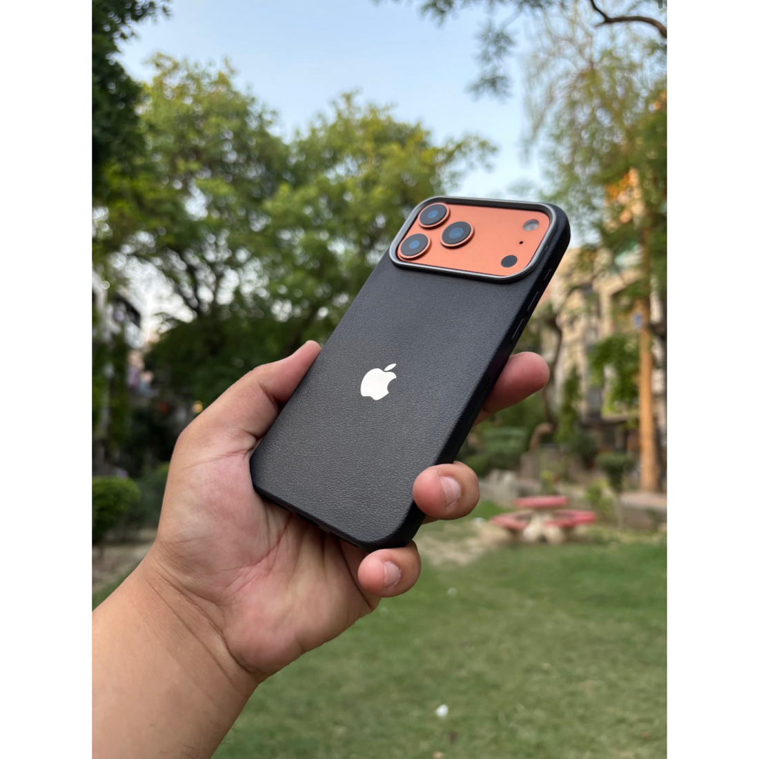 Pack of 2 (Black, Grey) - iPhone Leather Finish cases