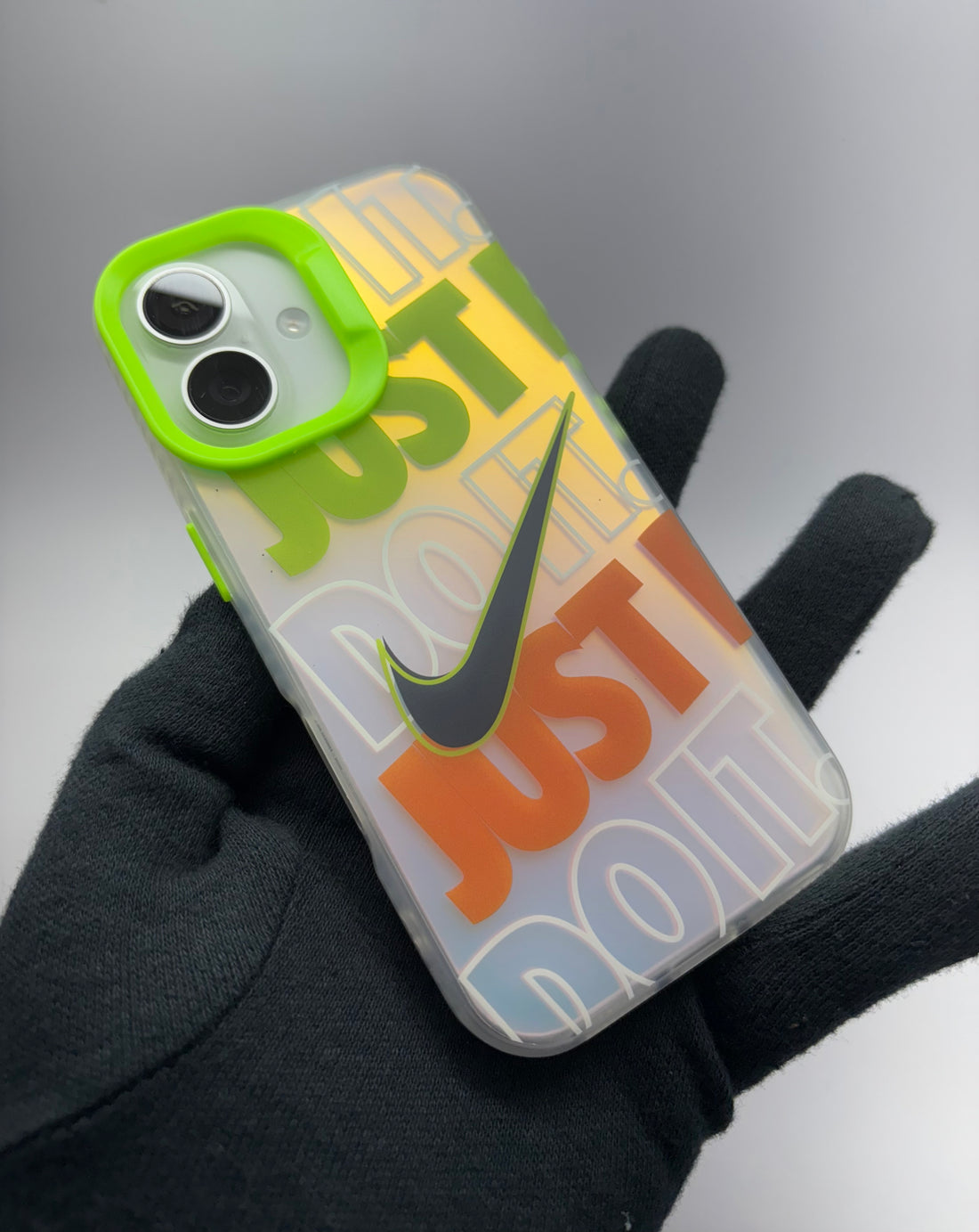 iPhone 3D Fluorescent Case - Neon Ring Black Tick (iPhone 13 Series)