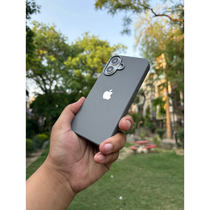 iPhone Leather Finish case (Grey)