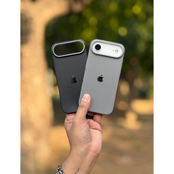 Pack of 2 (Black, Grey) - iPhone Leather Finish cases