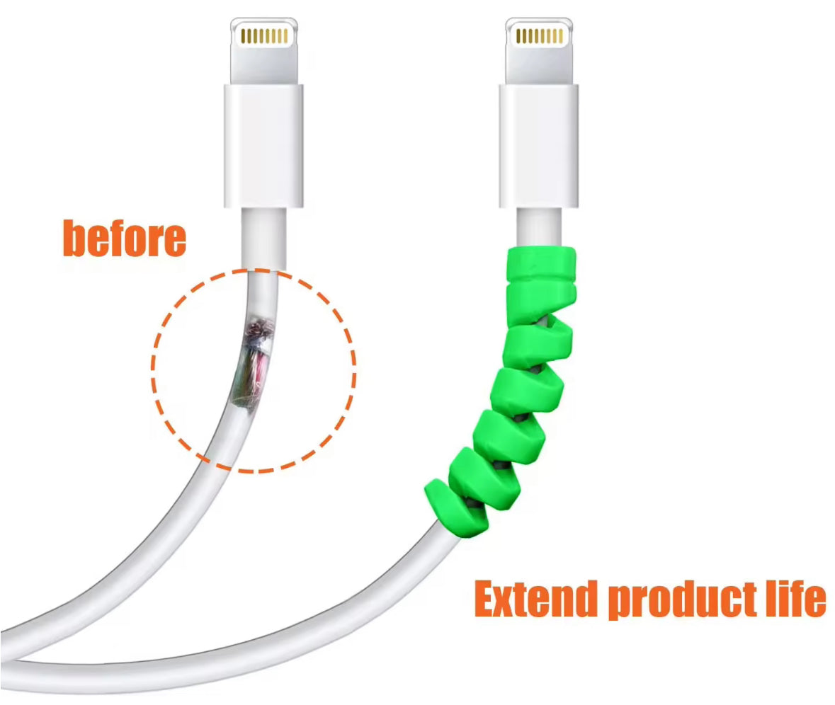 Highly Flexible Silicone Cable Protectors (4 pcs)