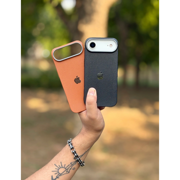 Pack of 2 (Brown, Black) - iPhone Leather Finish cases