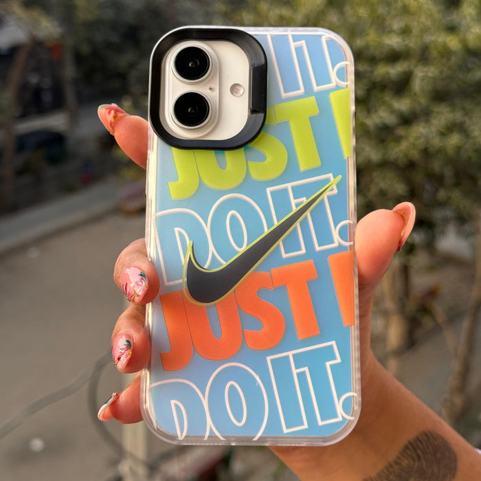 iPhone 3D Fluorescent Case - Nike Just Do it (Black)