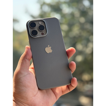 iPhone Leather Finish case (Grey)