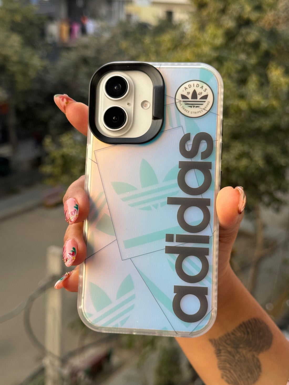 iPhone 3D Fluorescent Case - Black Adidas
