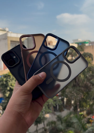 iPhone Smoked Magsafe matte finish case (Brown)