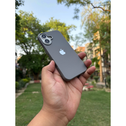 iPhone Leather Finish case (Grey)