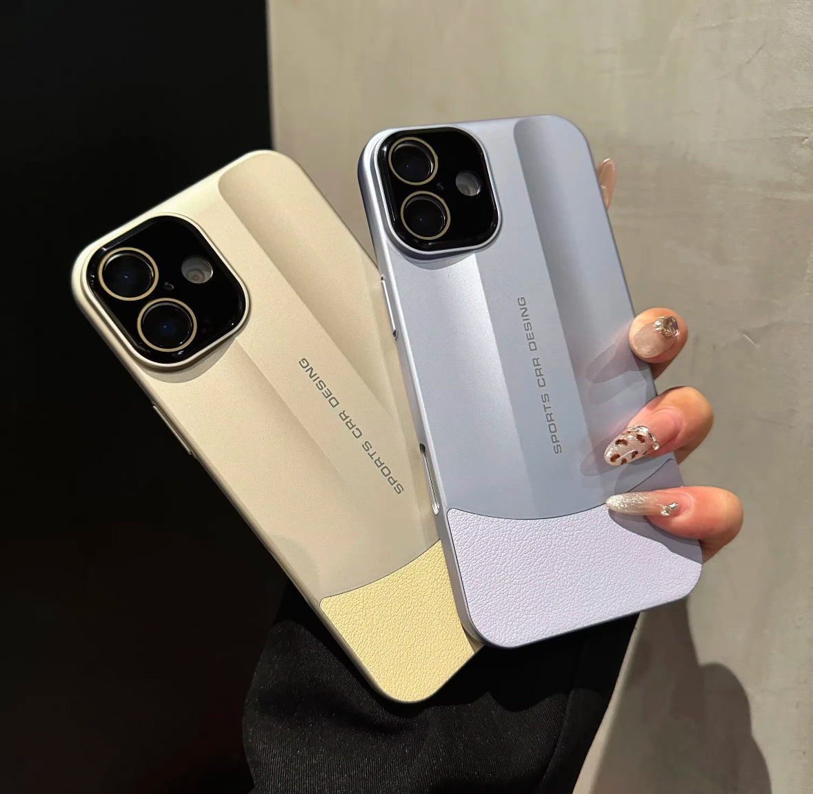 Sports Design Luxury Matte Case with Leather Grip