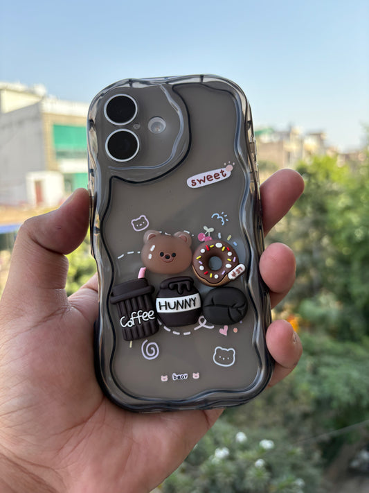 Melomon ultra hybrid 3d wave cartoon case with silicone design drop protection case