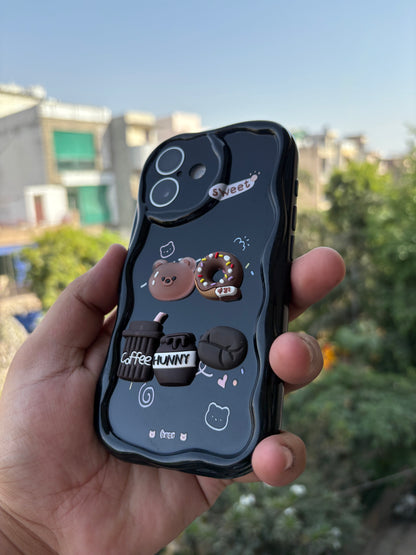 Melomon ultra hybrid 3d wave cartoon case with silicone design drop protection case