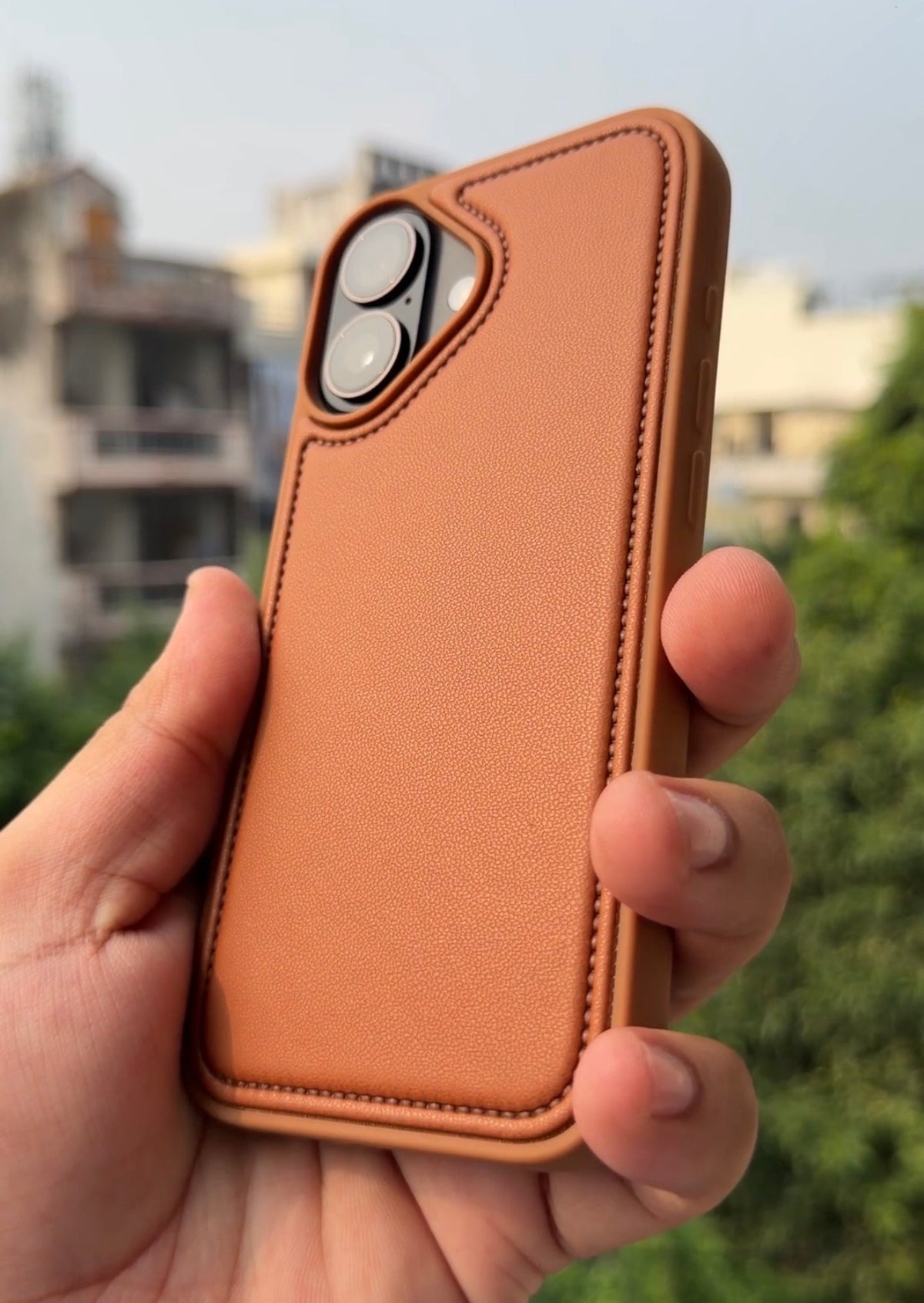 Signature Stitch Leather Case for iPhone