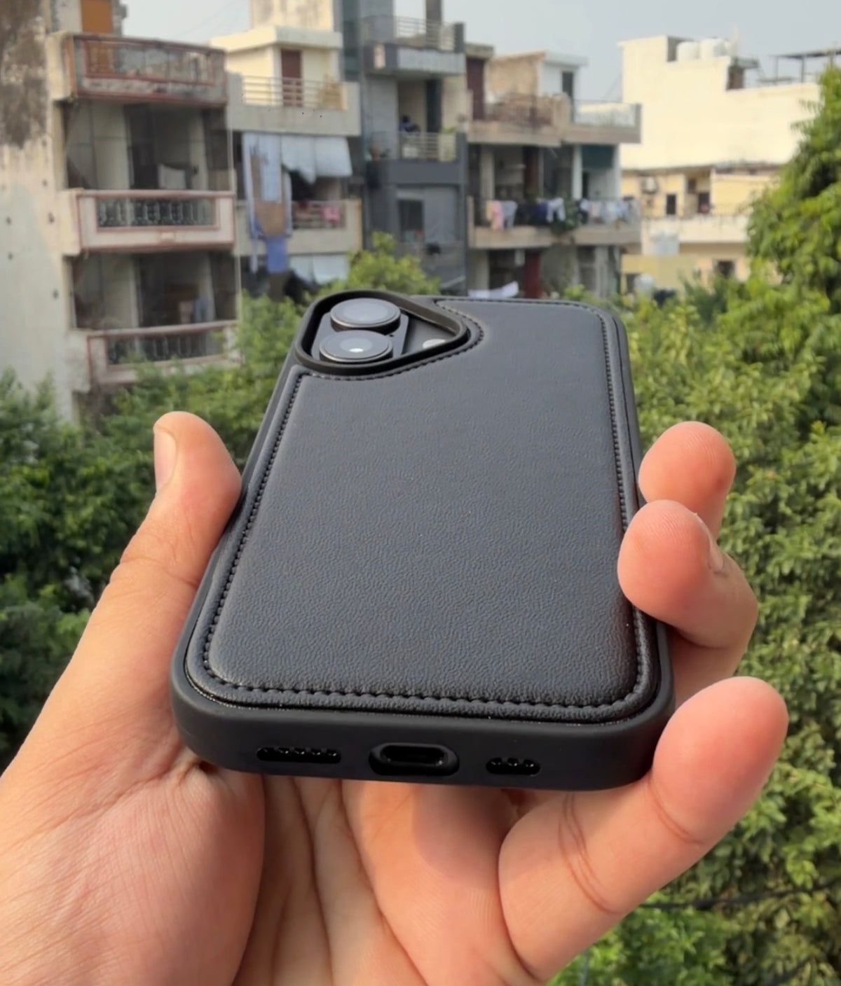 Signature Stitch Leather Case for iPhone