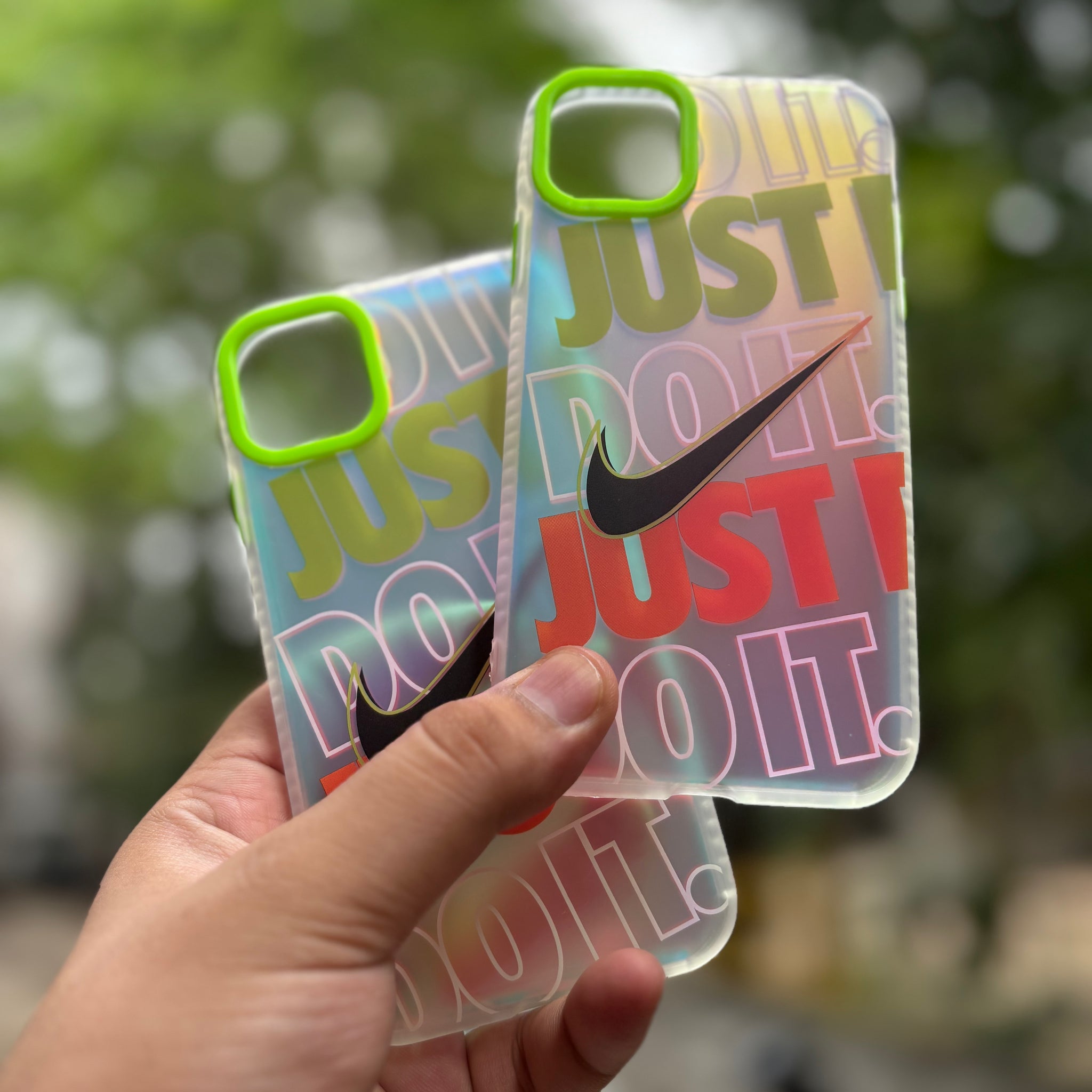 iPhone 3D Fluorescent Case - Neon Ring Black Tick (iPhone 12 Series)